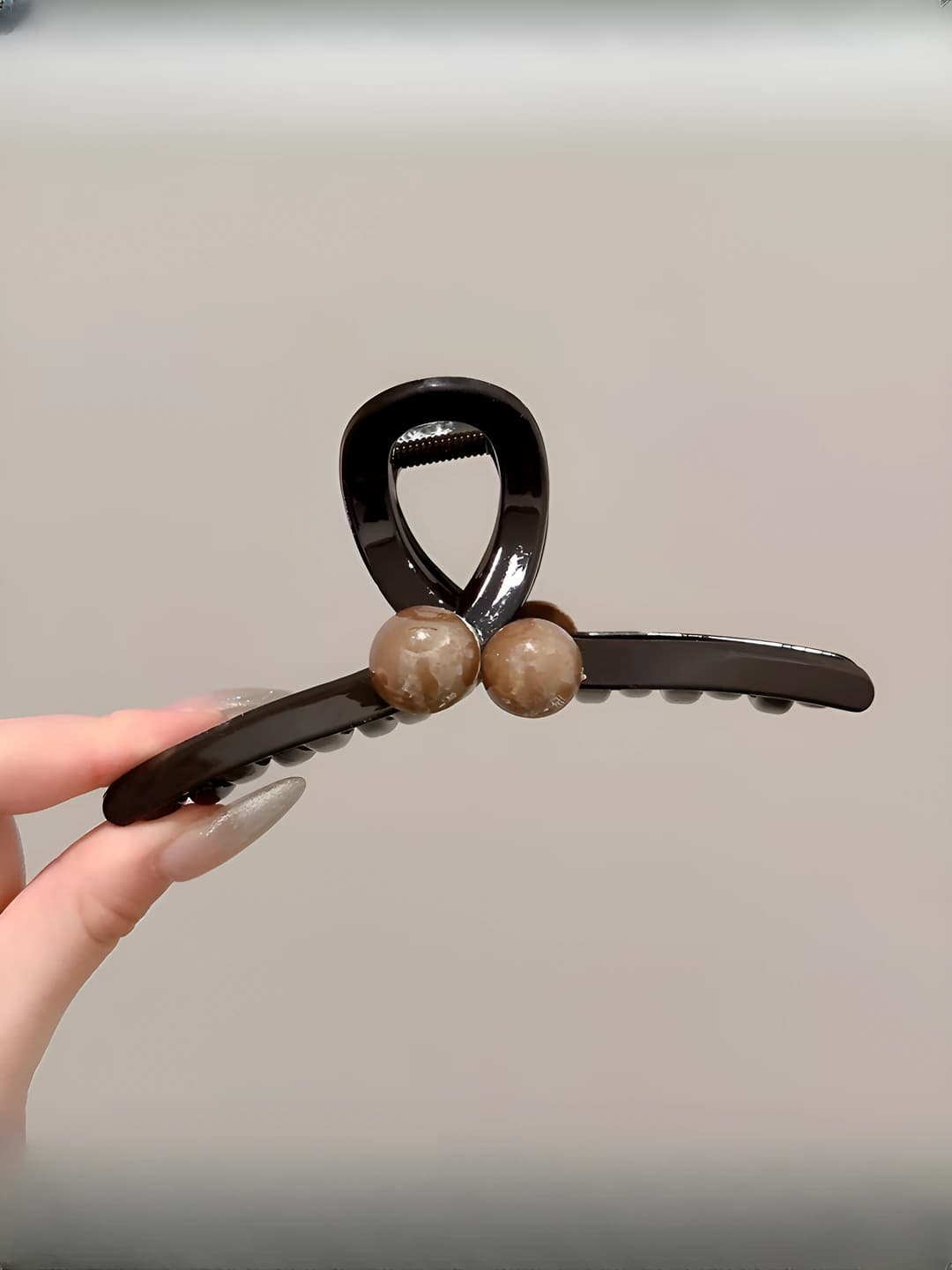Crossed Double Beads, Coffee Brown, 13 cm