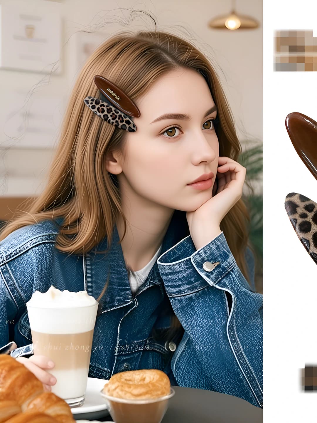 1# Буквы+Леопард - зажим 4cm, аксессуар 7cm