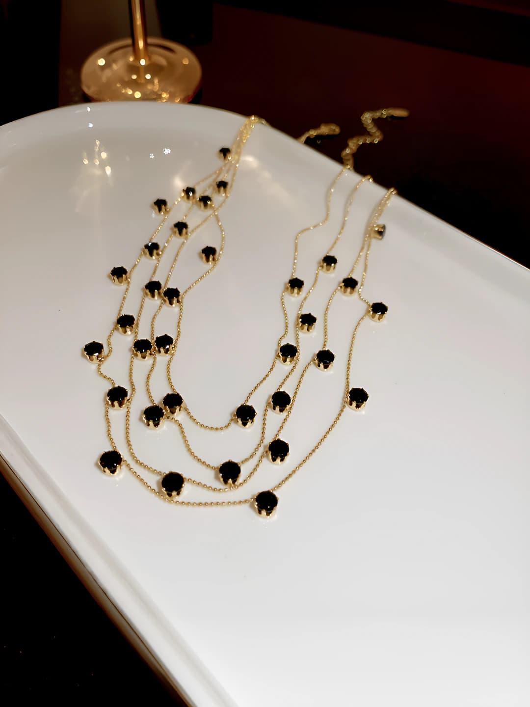 2# Necklace - Gold - Black