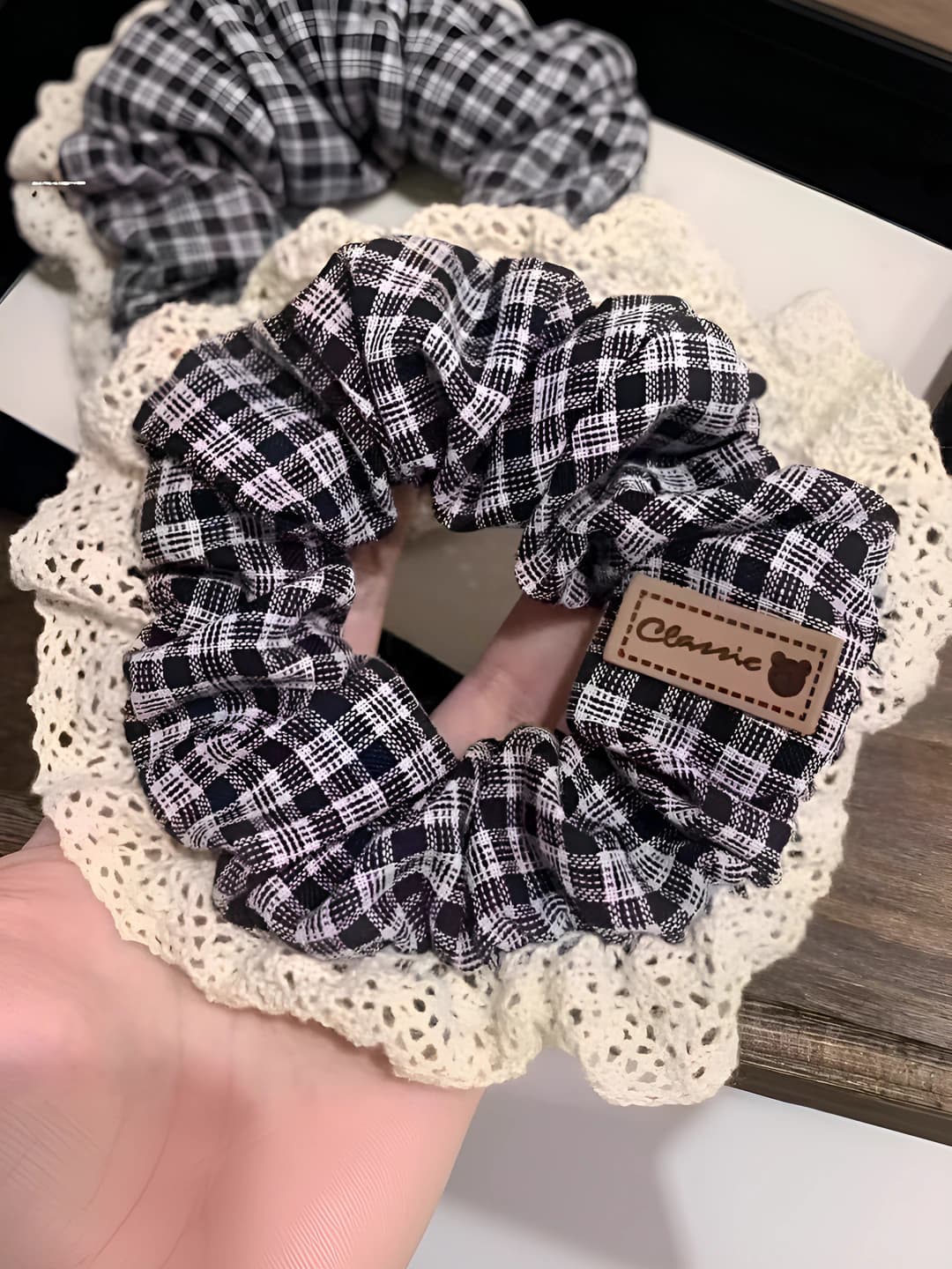 Black & white plaid, 10 cm