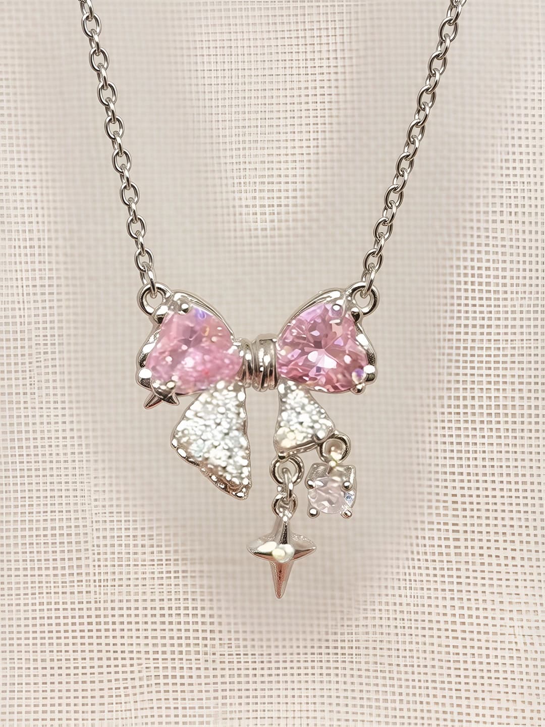 Starlight bow necklace