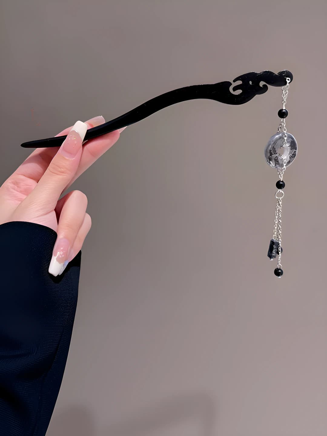 Calligraphy safety pendant, hair pin, 17 cm