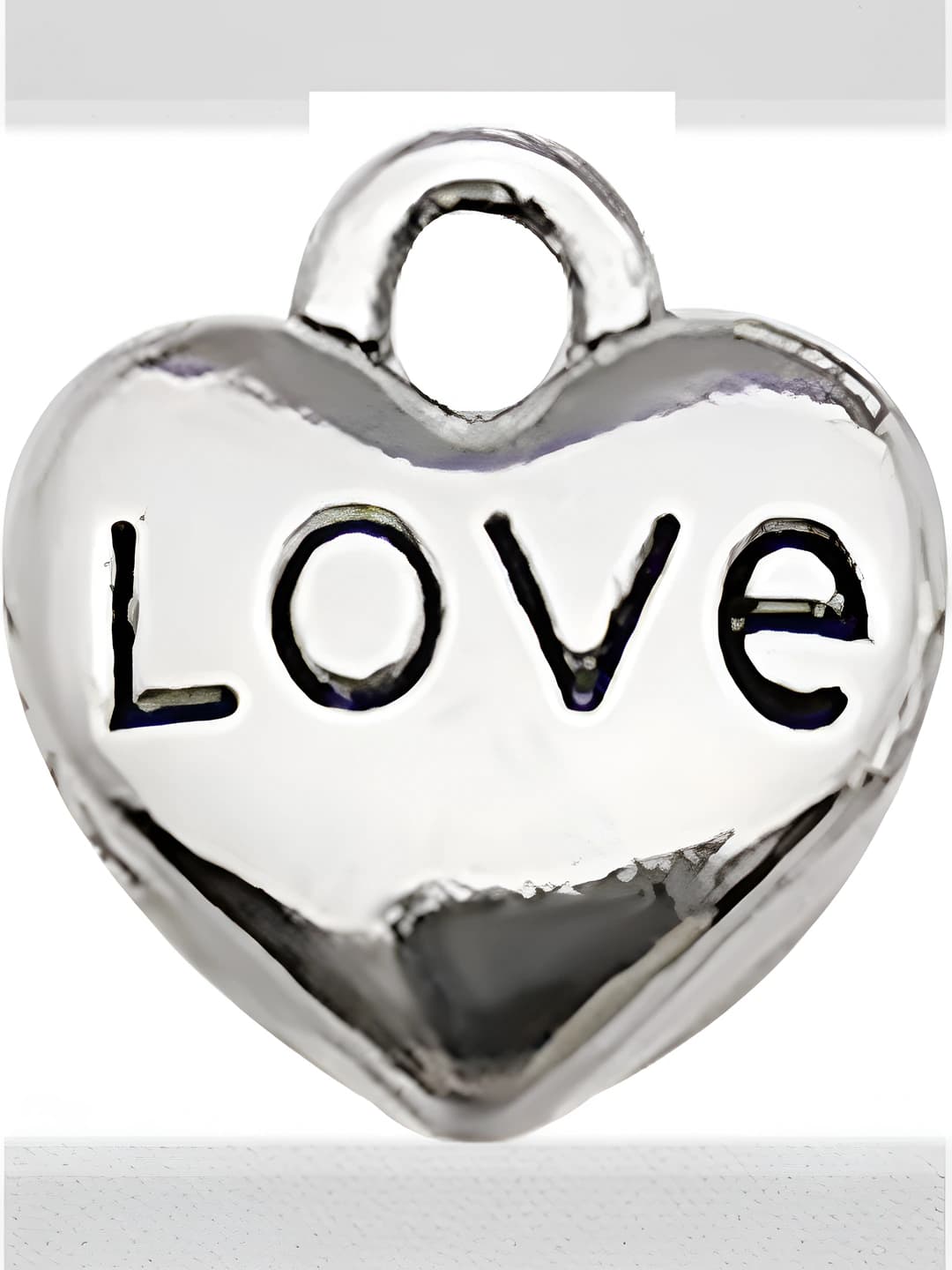 1 pc Apricot heart letter love 8.5x8mm-0.5g