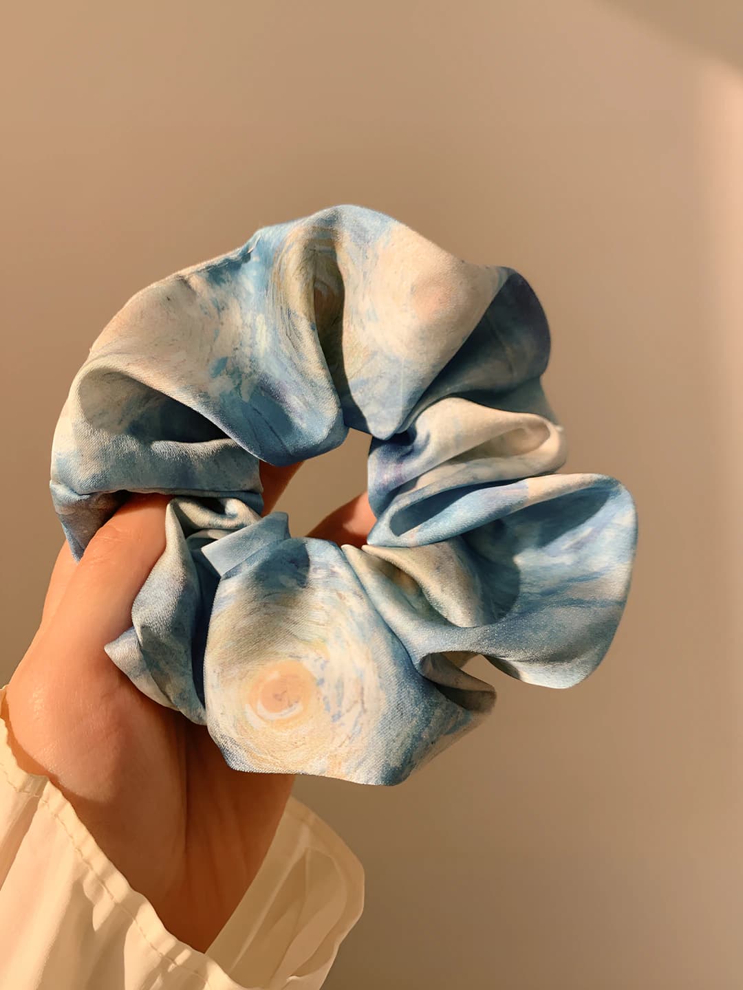 2# Tie-dye satin-blue 12 cm
