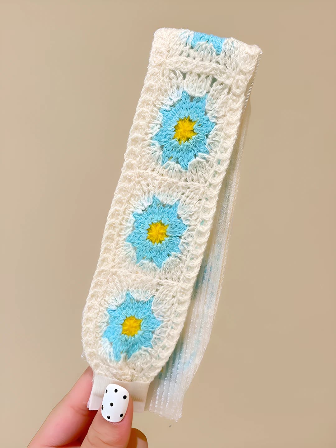 Синий цветочный 37.5 cm