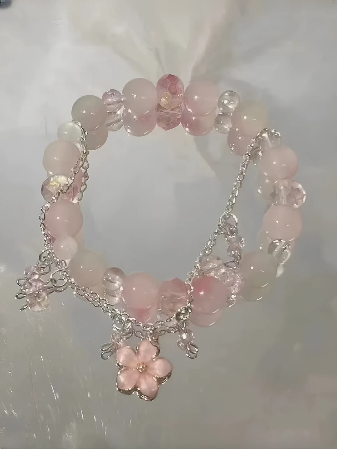Spring letter peach blossom bracelet [1 pc]