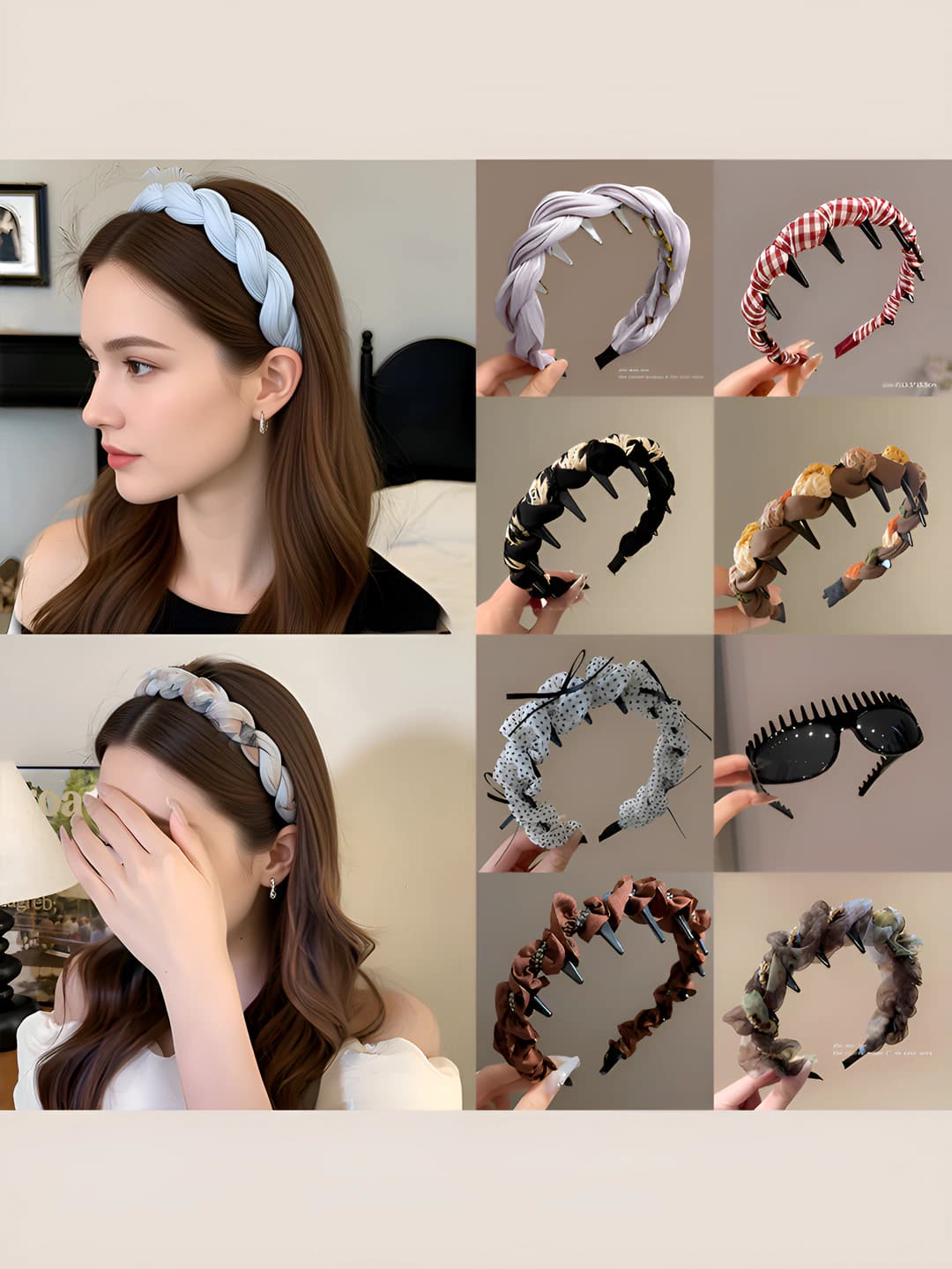Non-slip acrylic headband for women, summer 2026, modern minimalist style