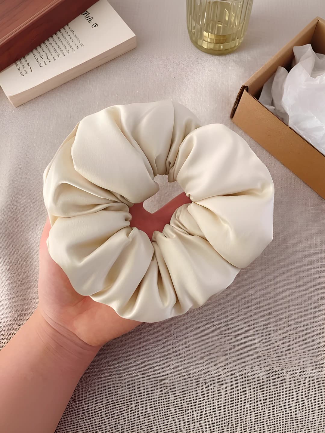 Champagne white pillow headband