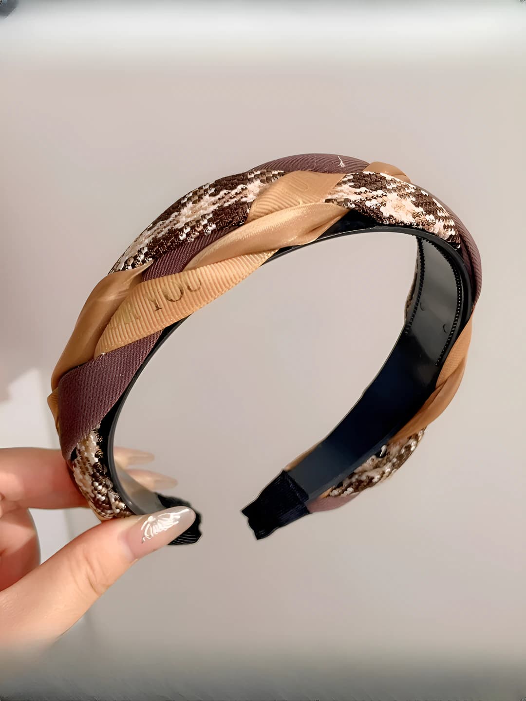 Coffee twisted headband