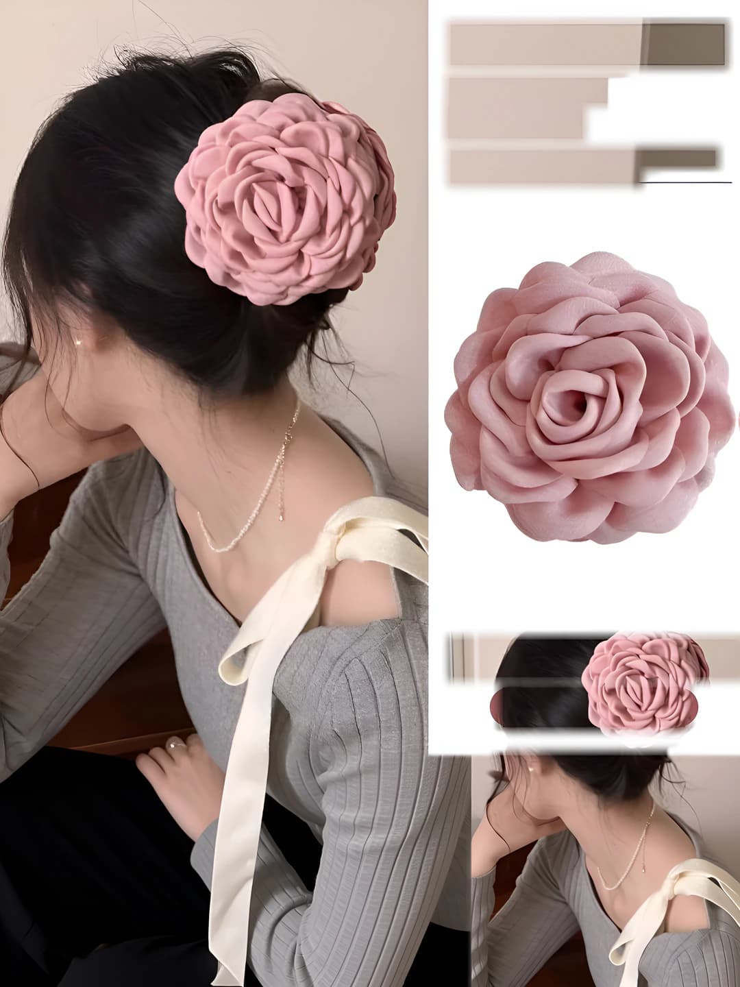11# light pink clip ~9cm