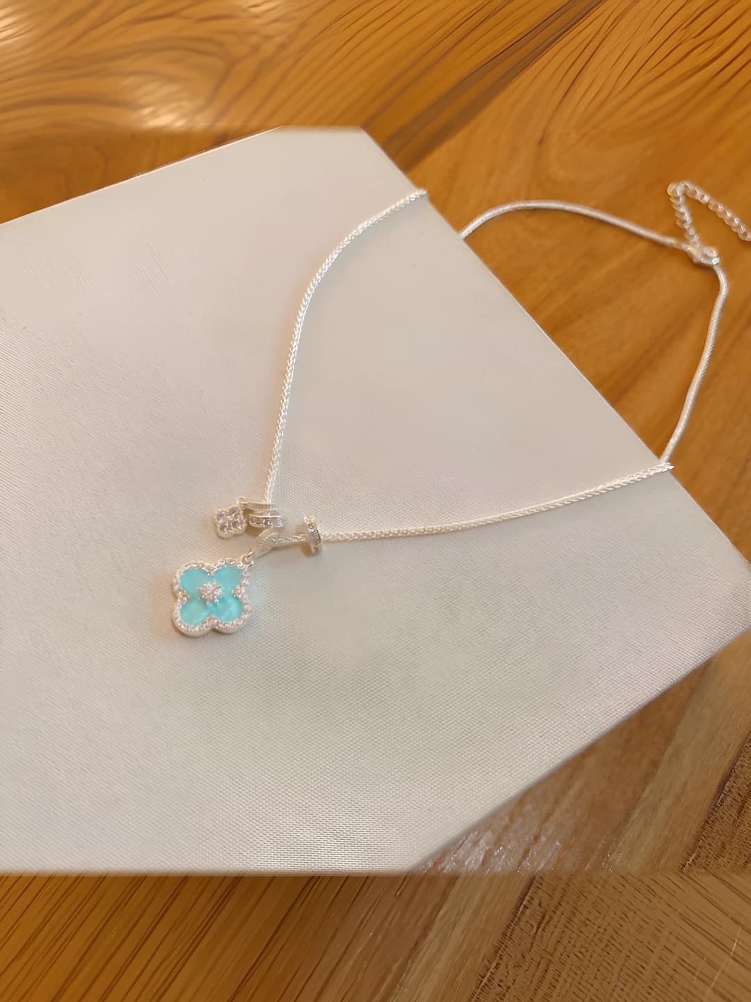 Necklace - Silver - Blue