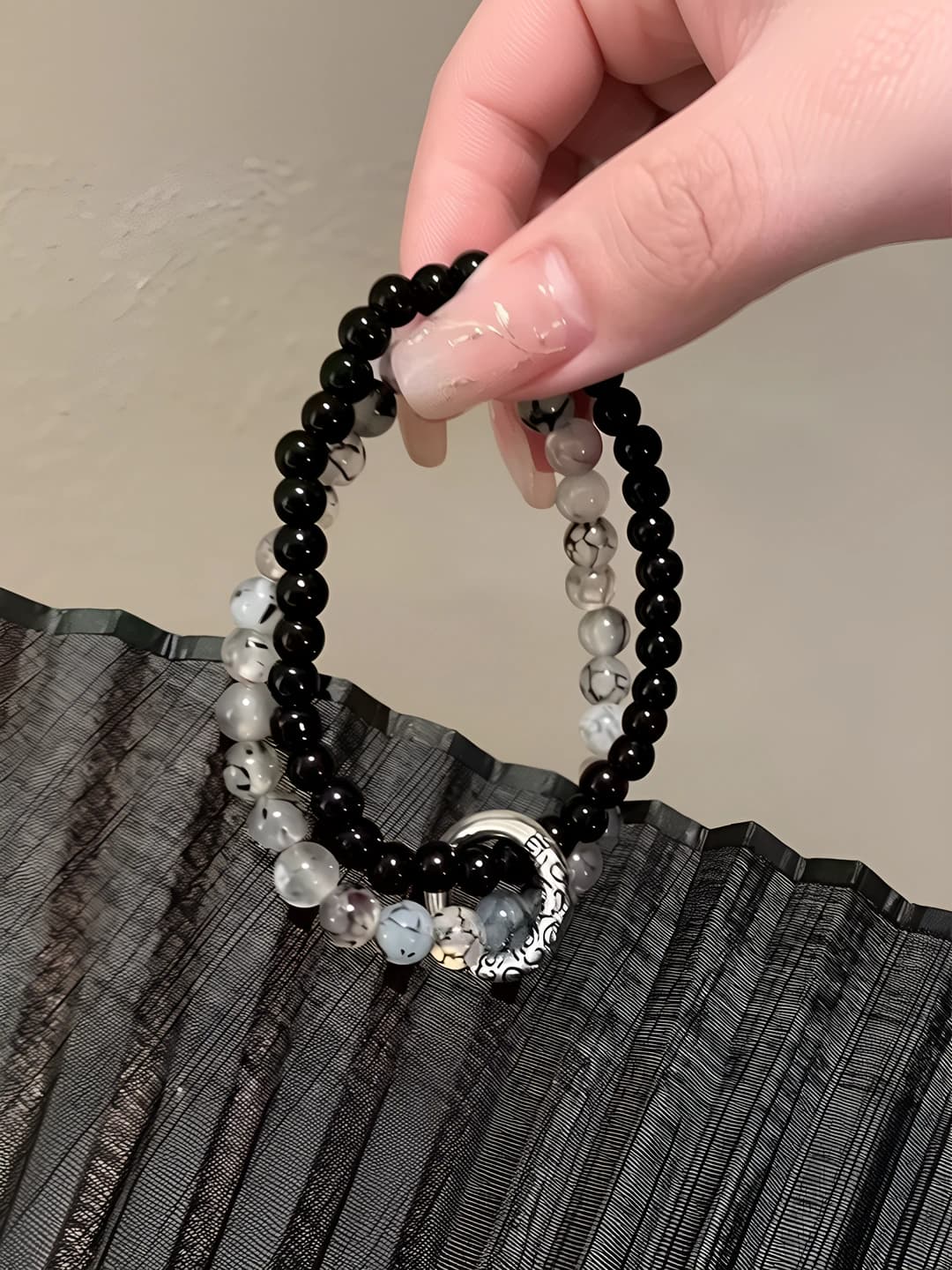 Zen style double-layer safety buckle bracelet