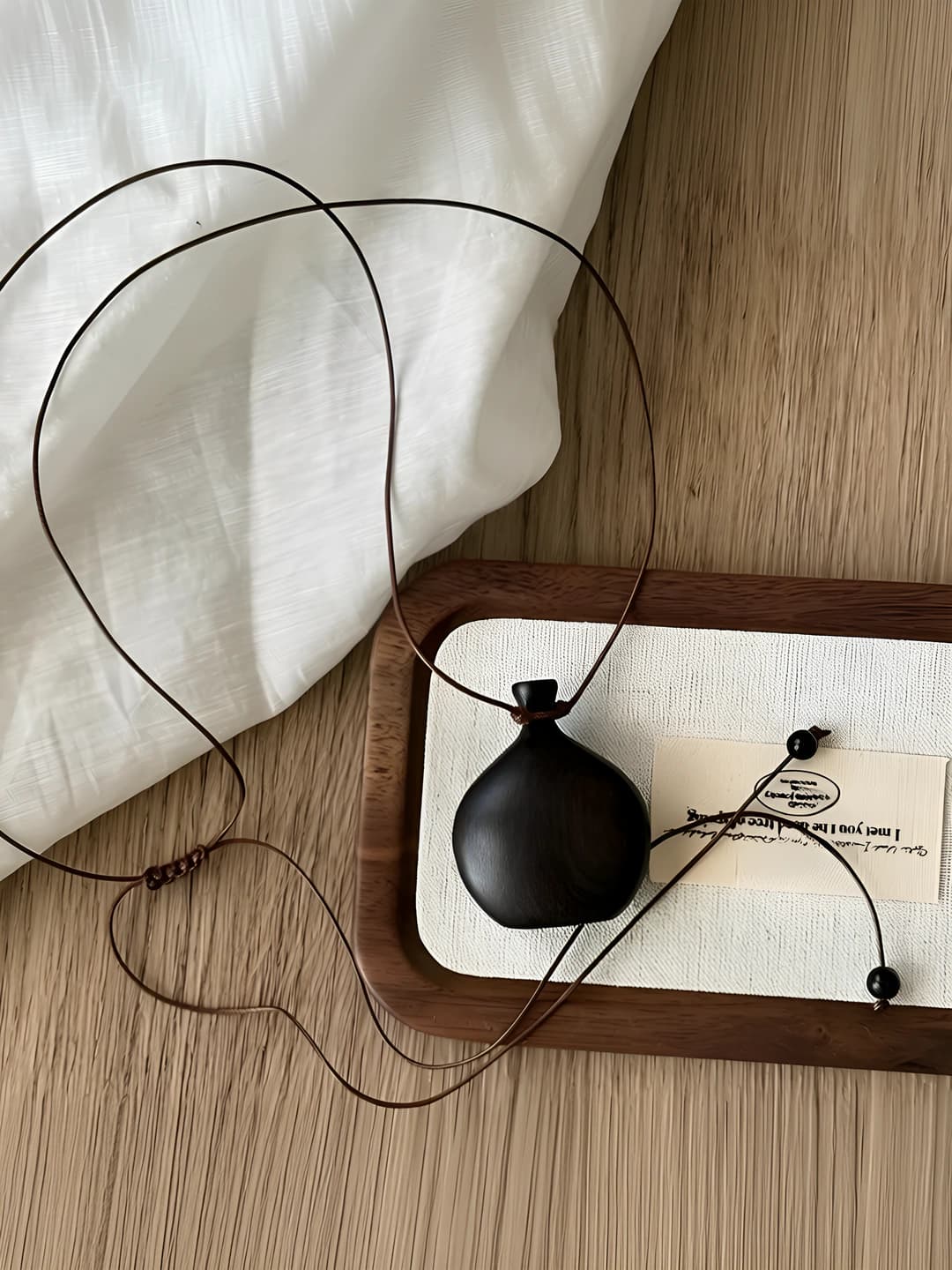 Black flask necklace