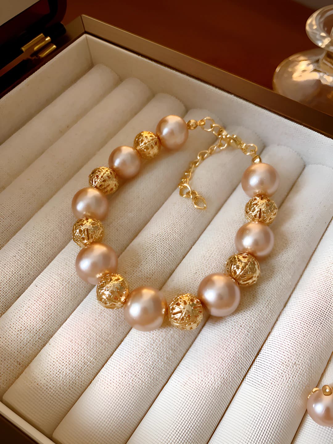 40# Gold-Champagne-Glass pearl 12mm