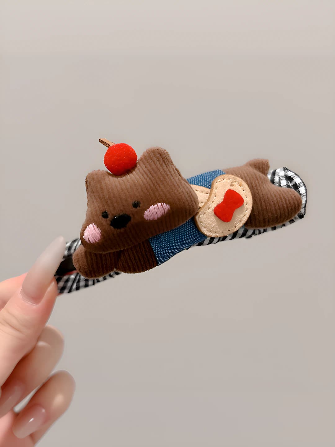 Brown white puppy 11 cm