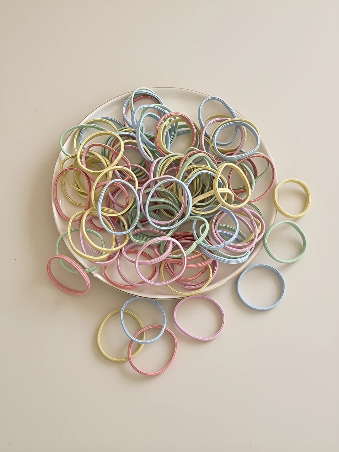 Candy color flat ties (large, 100 pcs)