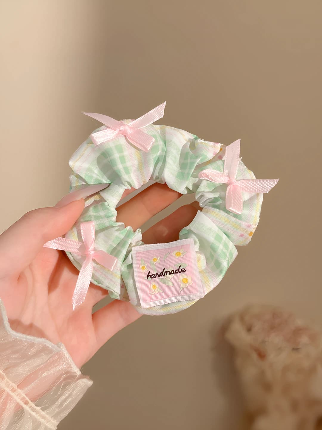 7# Sweet plaid green 11 cm