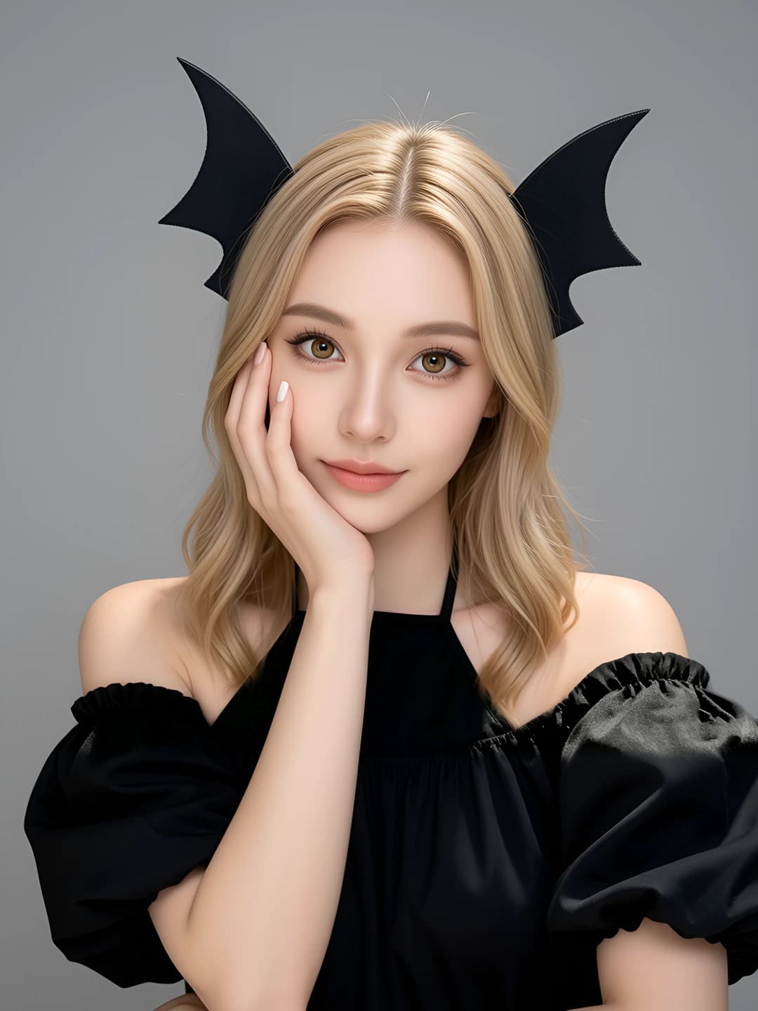 Ayollar uchun gotik uslubdagi qanot shaklidagi soch toʻgʻnagʻichi, Halloween va cosplay uchun EVA materialdan tayyorlangan
