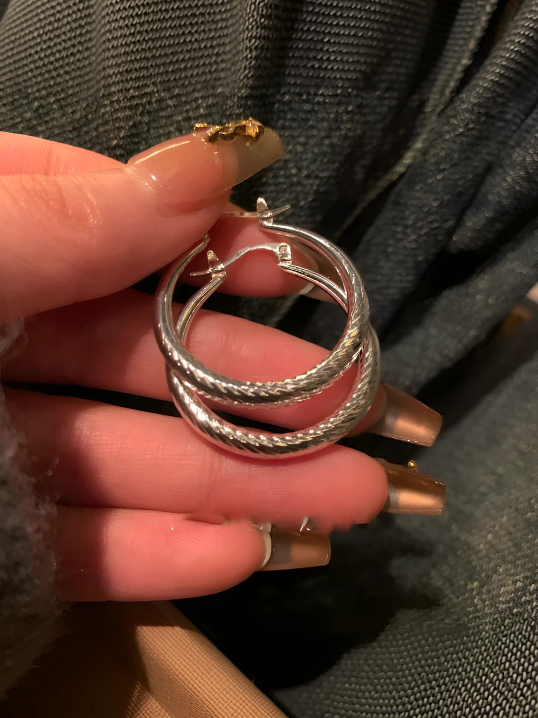 3# Застёжка-гвоздик - Серебро - Диагональ - 31mm