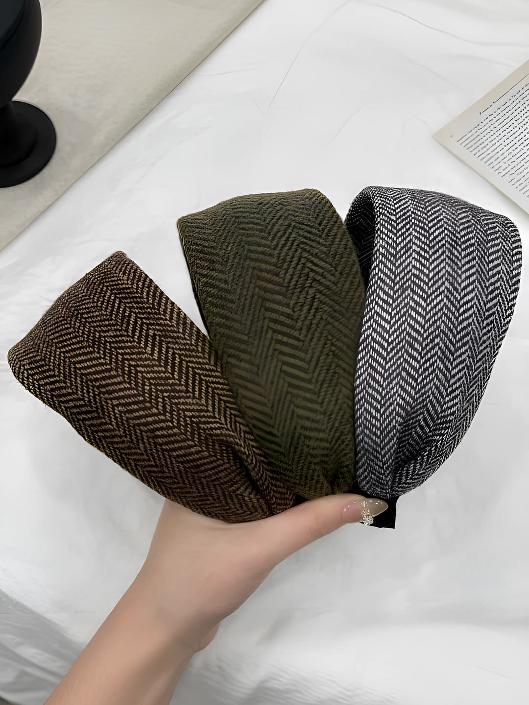 Women's wide fabric headband in Korean style, thickened