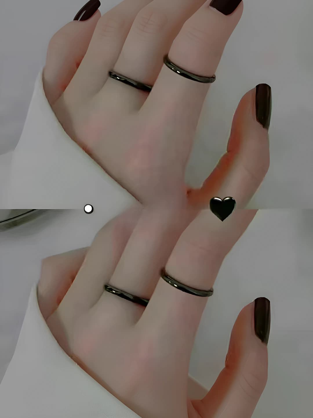Чёрное кольцо чёрный пар 18mm