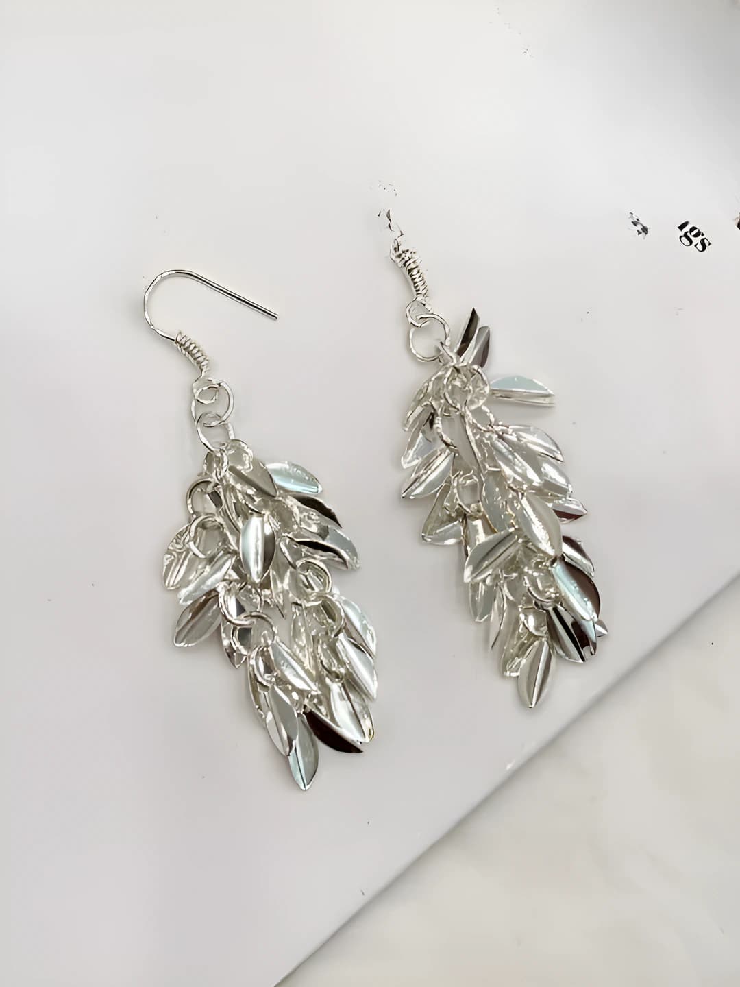 Women's 2026 Korean style sweet and elegant wheat ear sequin dangle earrings