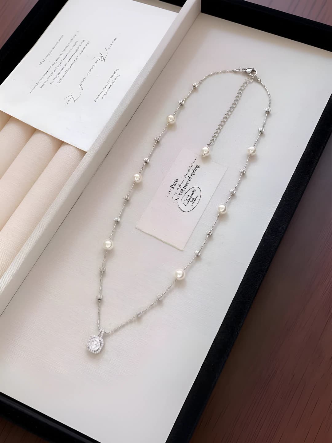 Kvadrat sirkon Swarovski zanjir