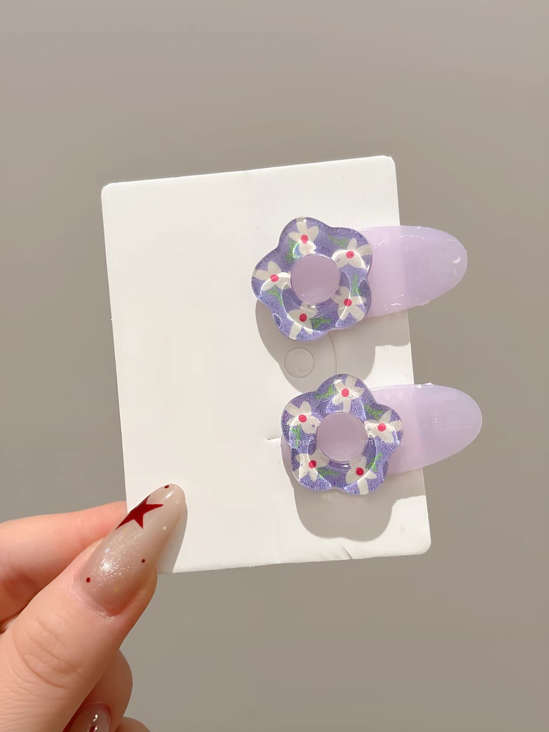 2# Flowers pair-purple 4 cm