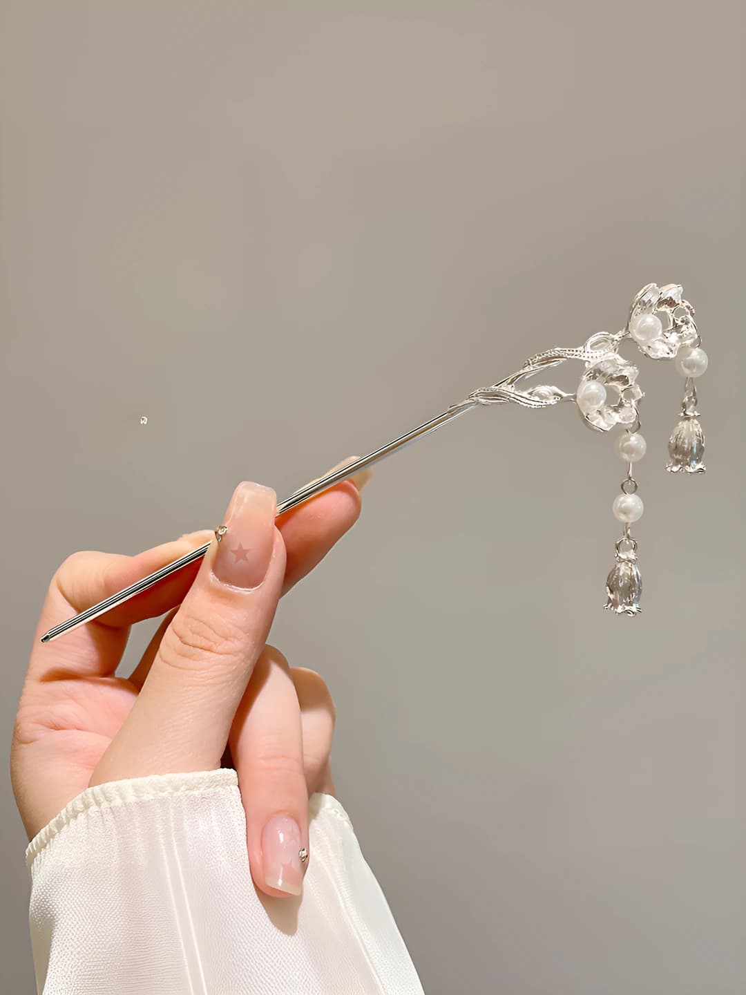 Два лотоса, тыквы, серебро, 16 см