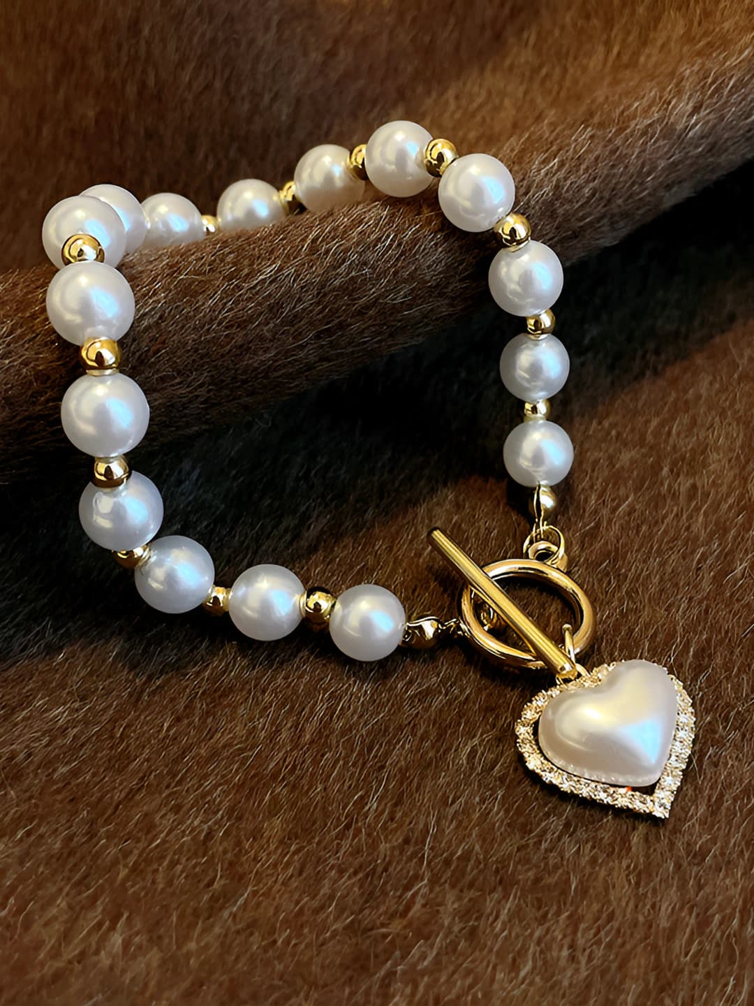 38# bracelet - gold - white