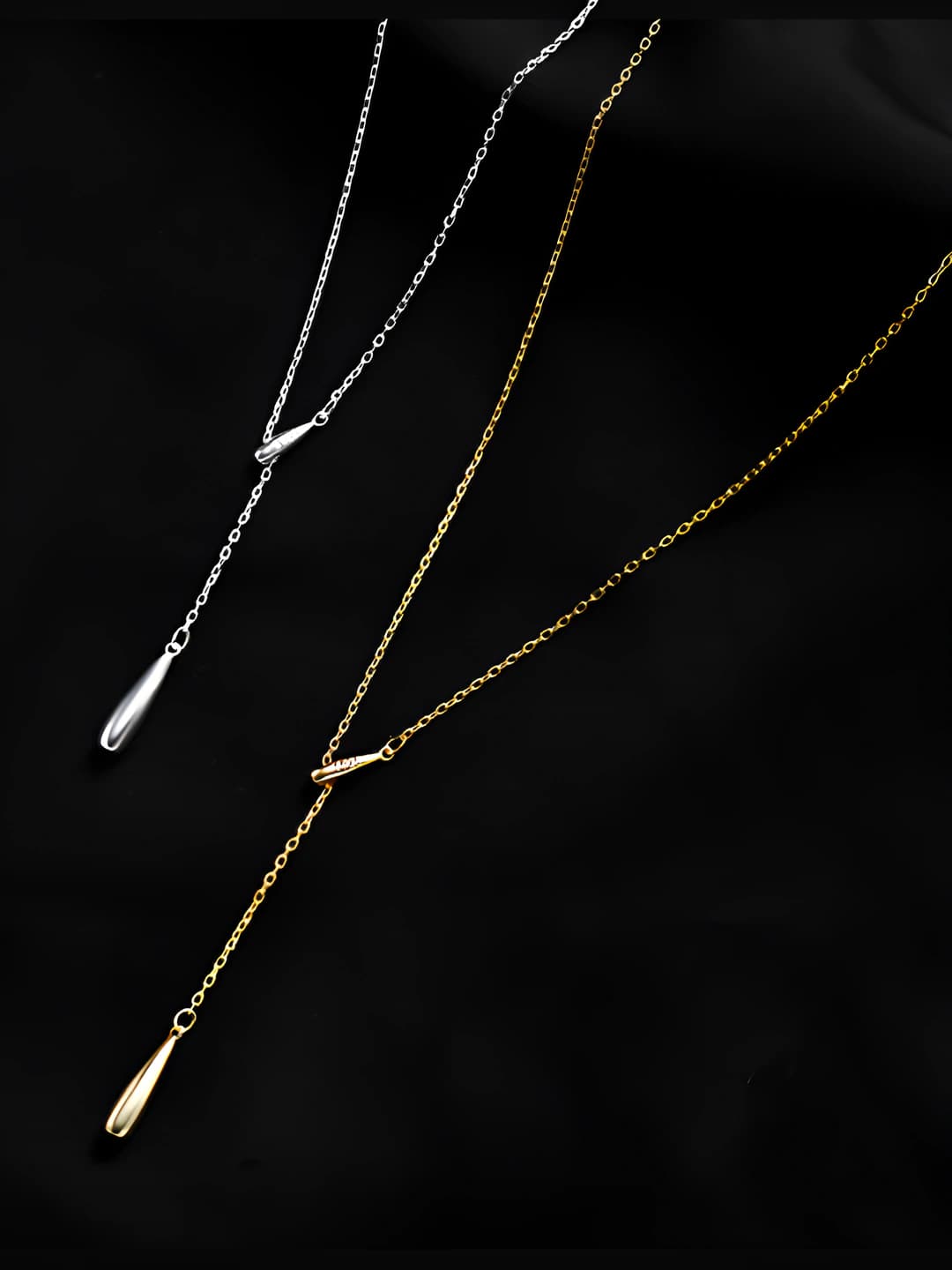 Women's teardrop pendant necklace, Korean style, minimalist, 2026