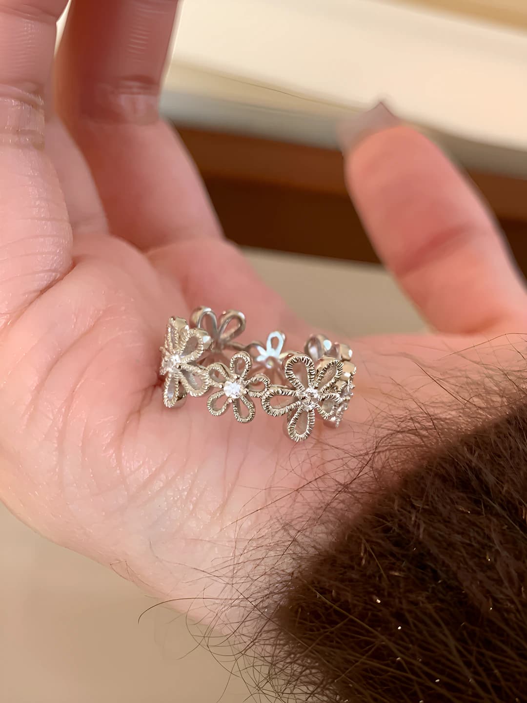 J315 Open Flower Ring