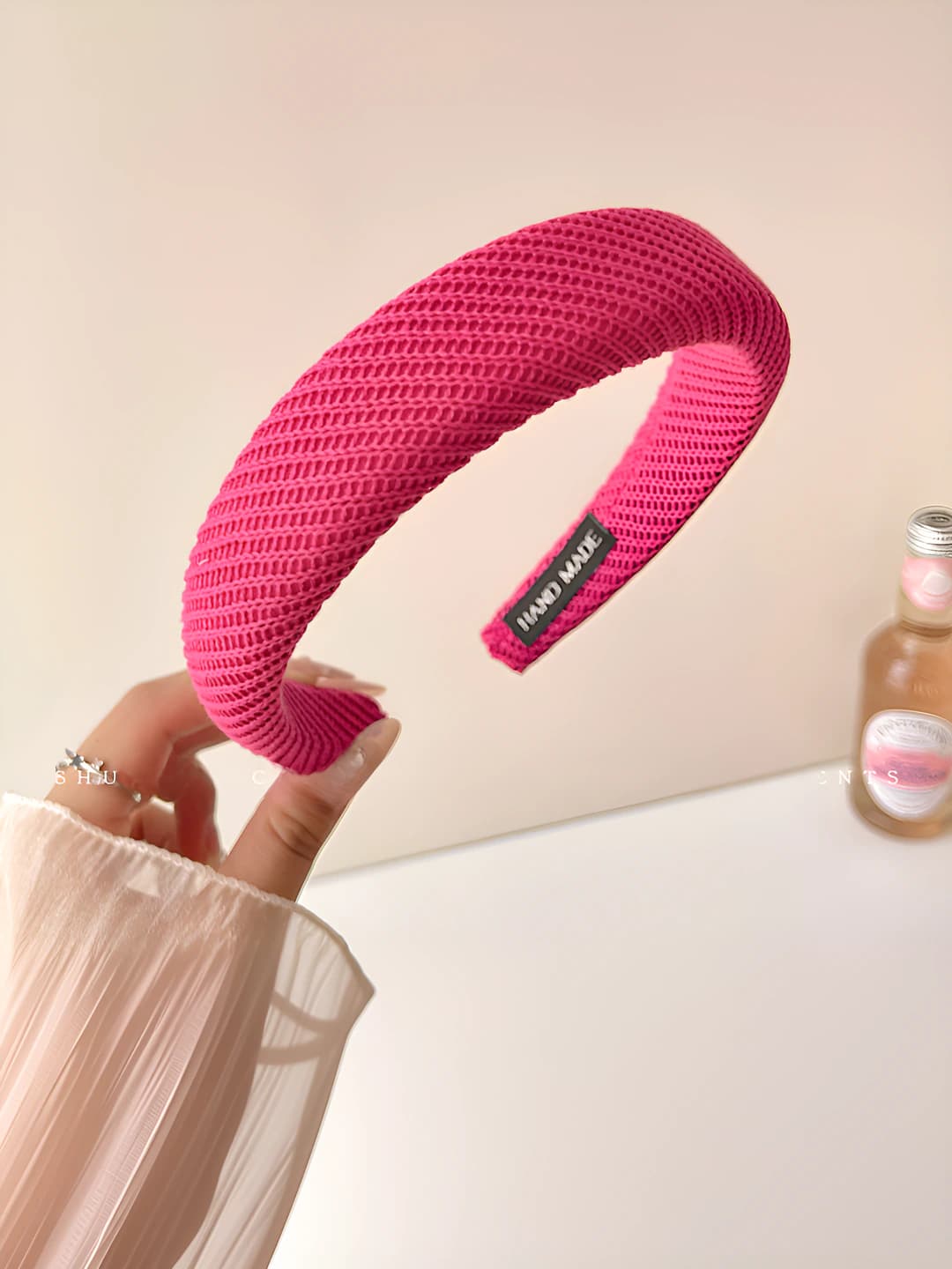 1# Red wool headband (15.5 cm)