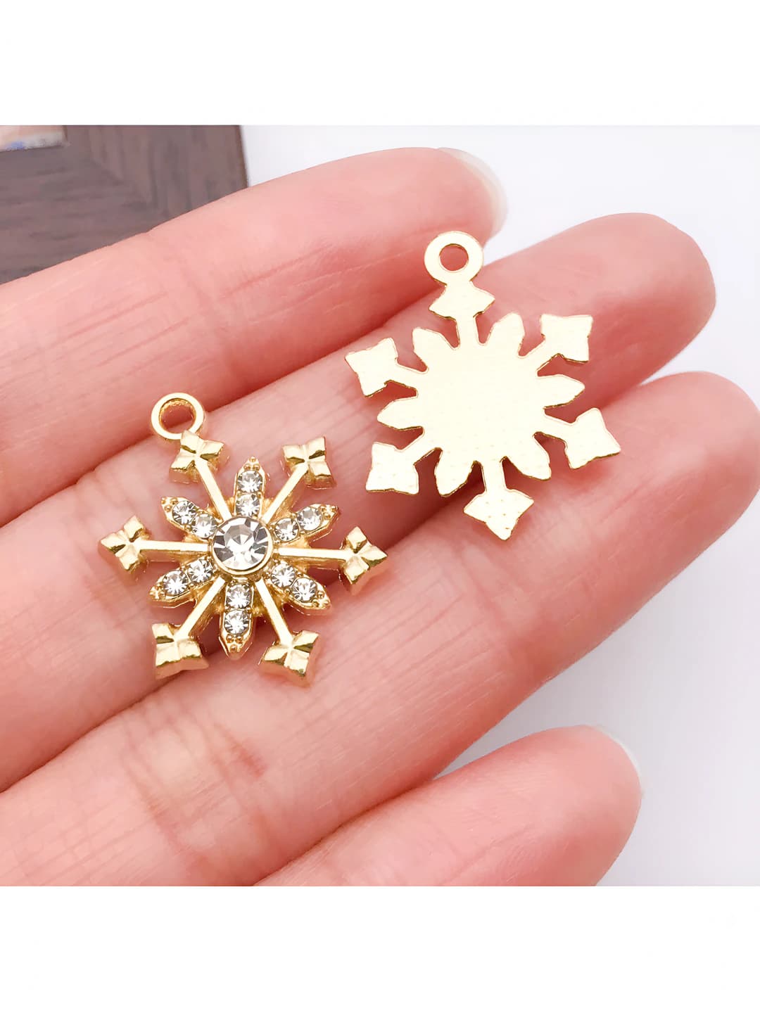 1 pc crystal snowflake 22x17mm-1.4g-27053