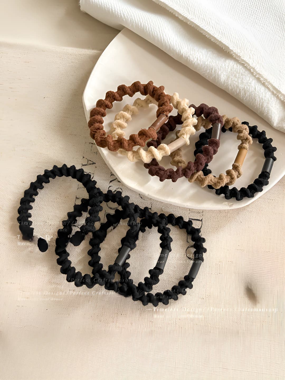 Women's stretch seamless hair ties, autumn-winter, high elasticity, high ponytail