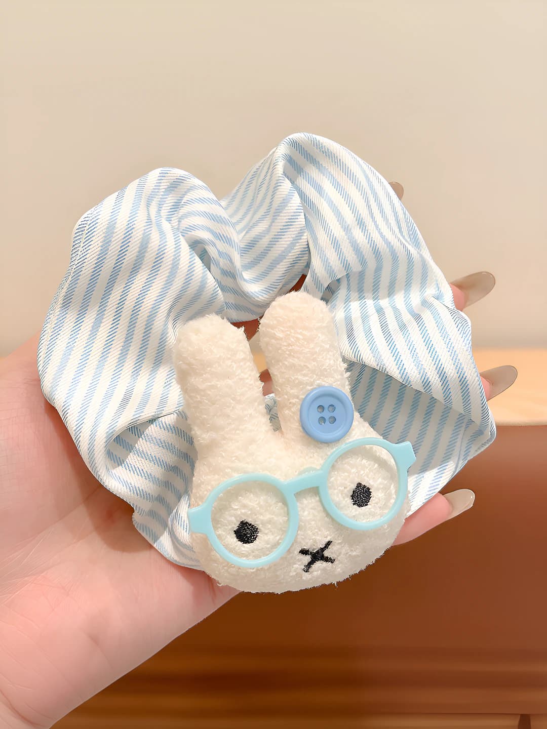 4# Blue striped Miffy - ~11cm, 3# Polka dot Miffy - ~9cm