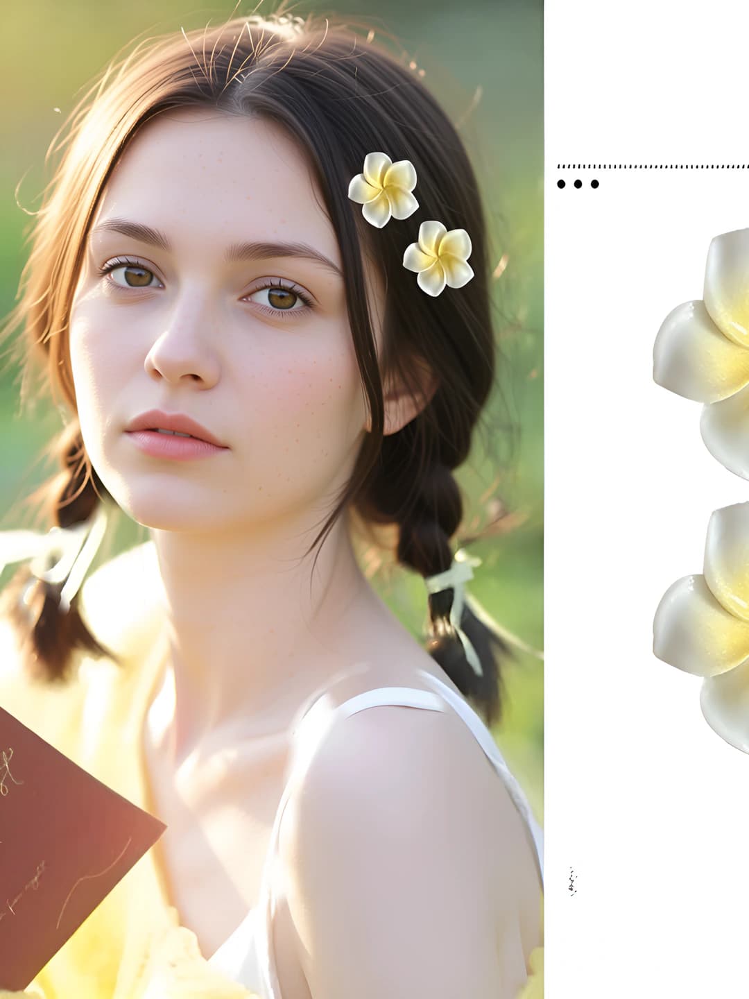 6# katta plumeria soch klipi 2 dona 3cm