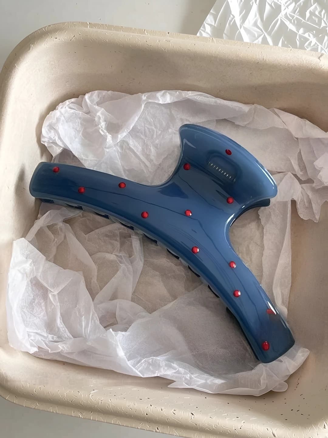 2# Blue polka dot 11.5 cm