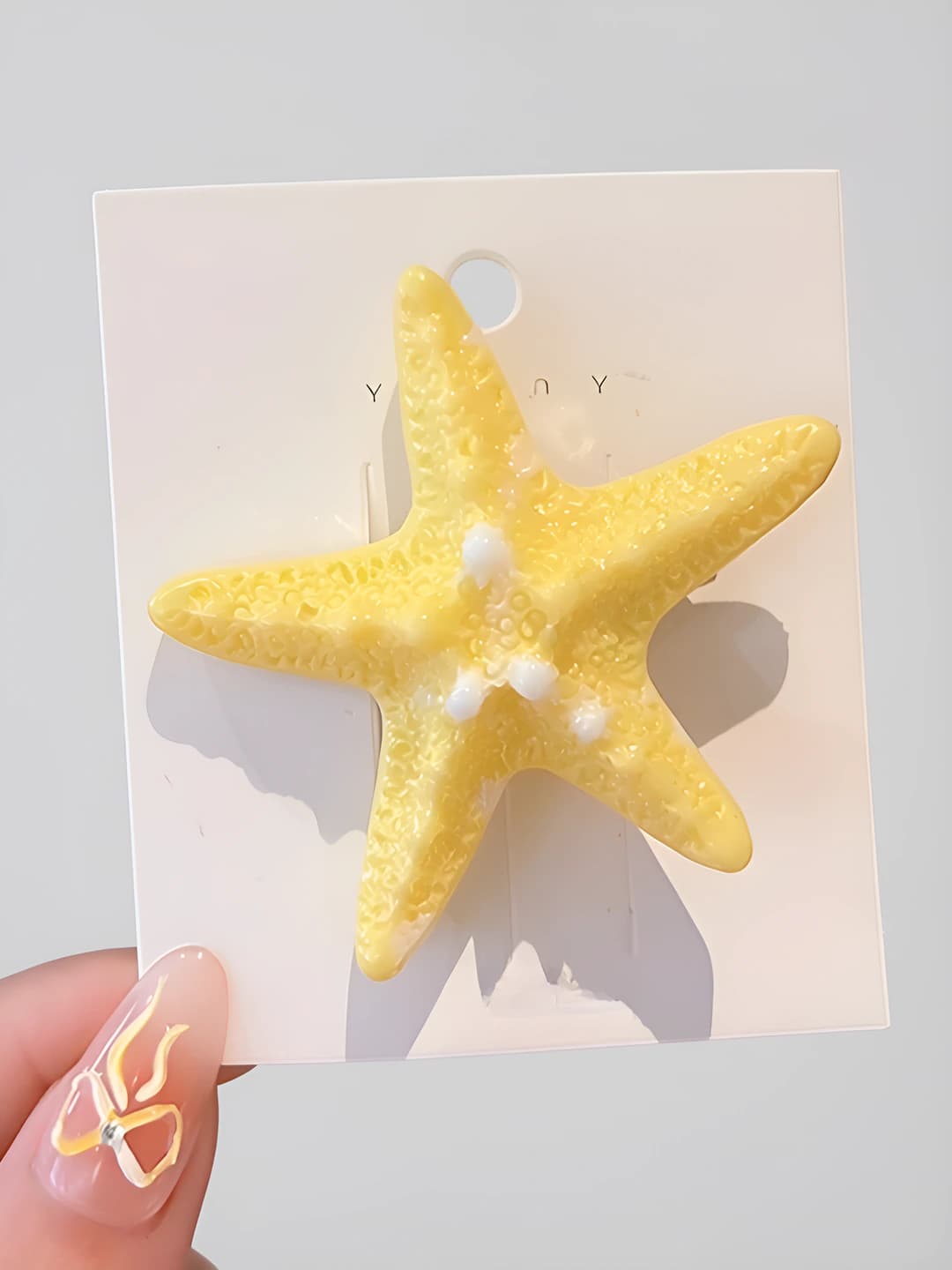 Seastar hair clip [Yellow] ~5.5 cm