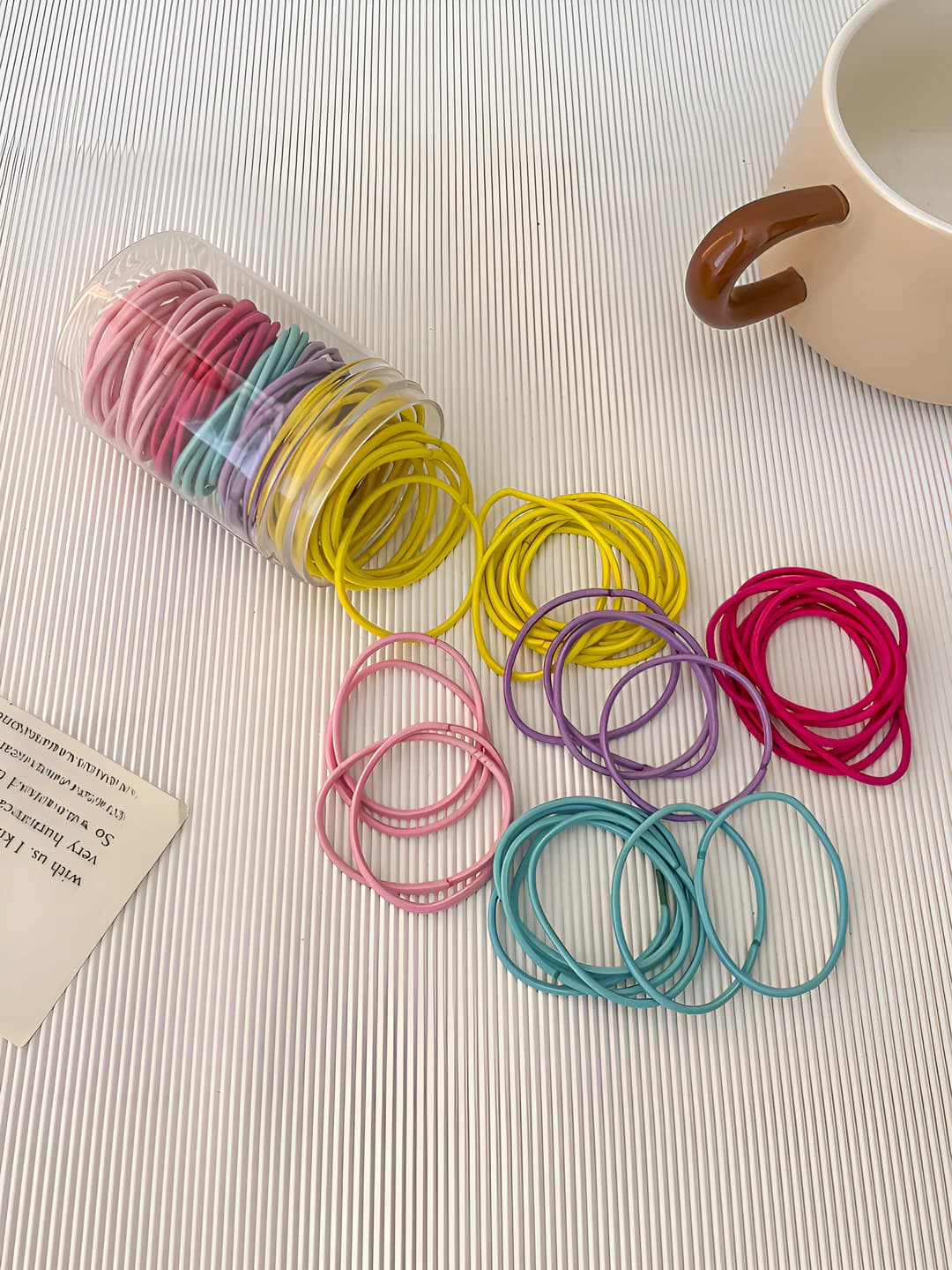 Candy colour hair cords-100 pcs