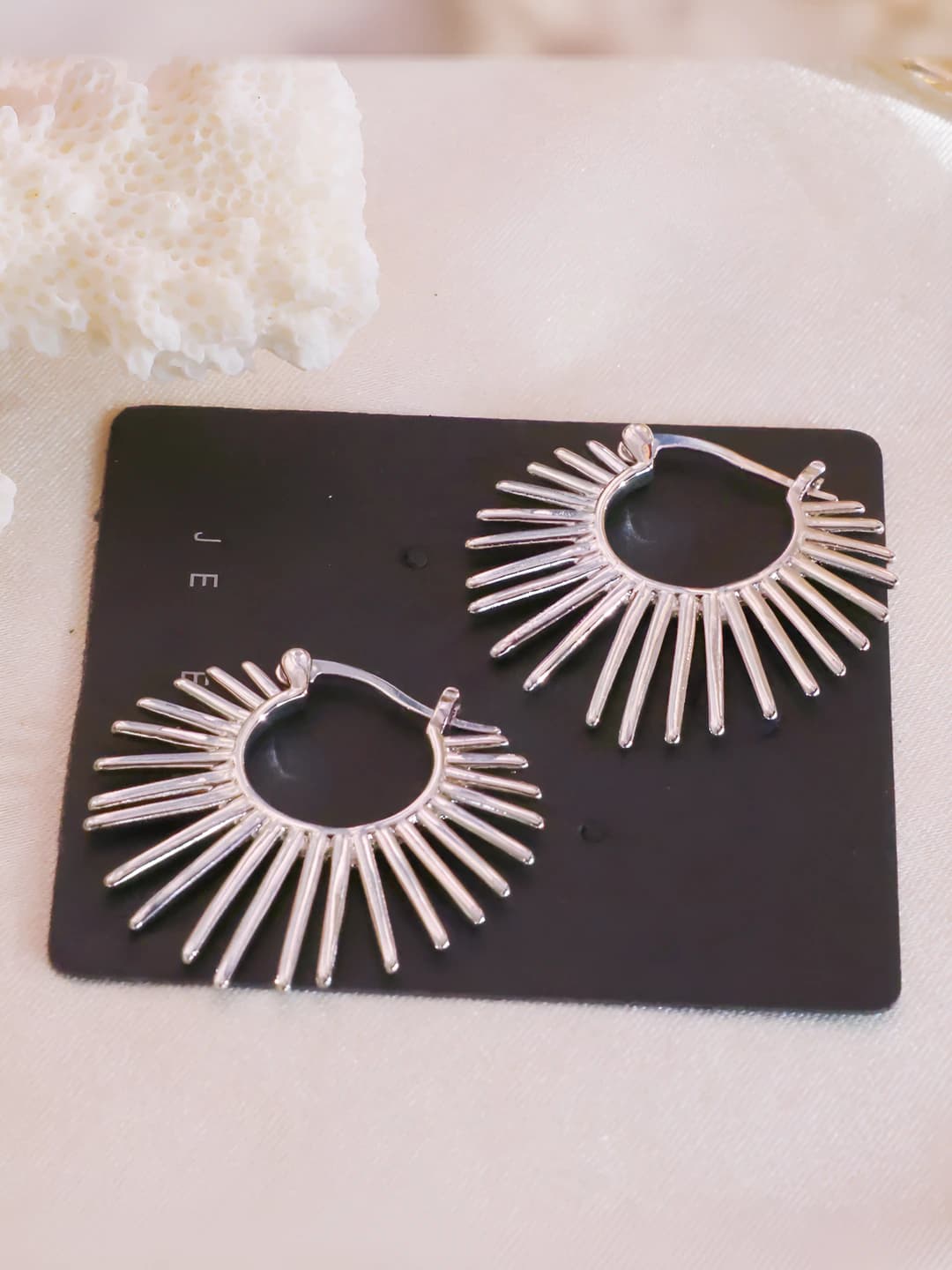 Silver sunflower pair