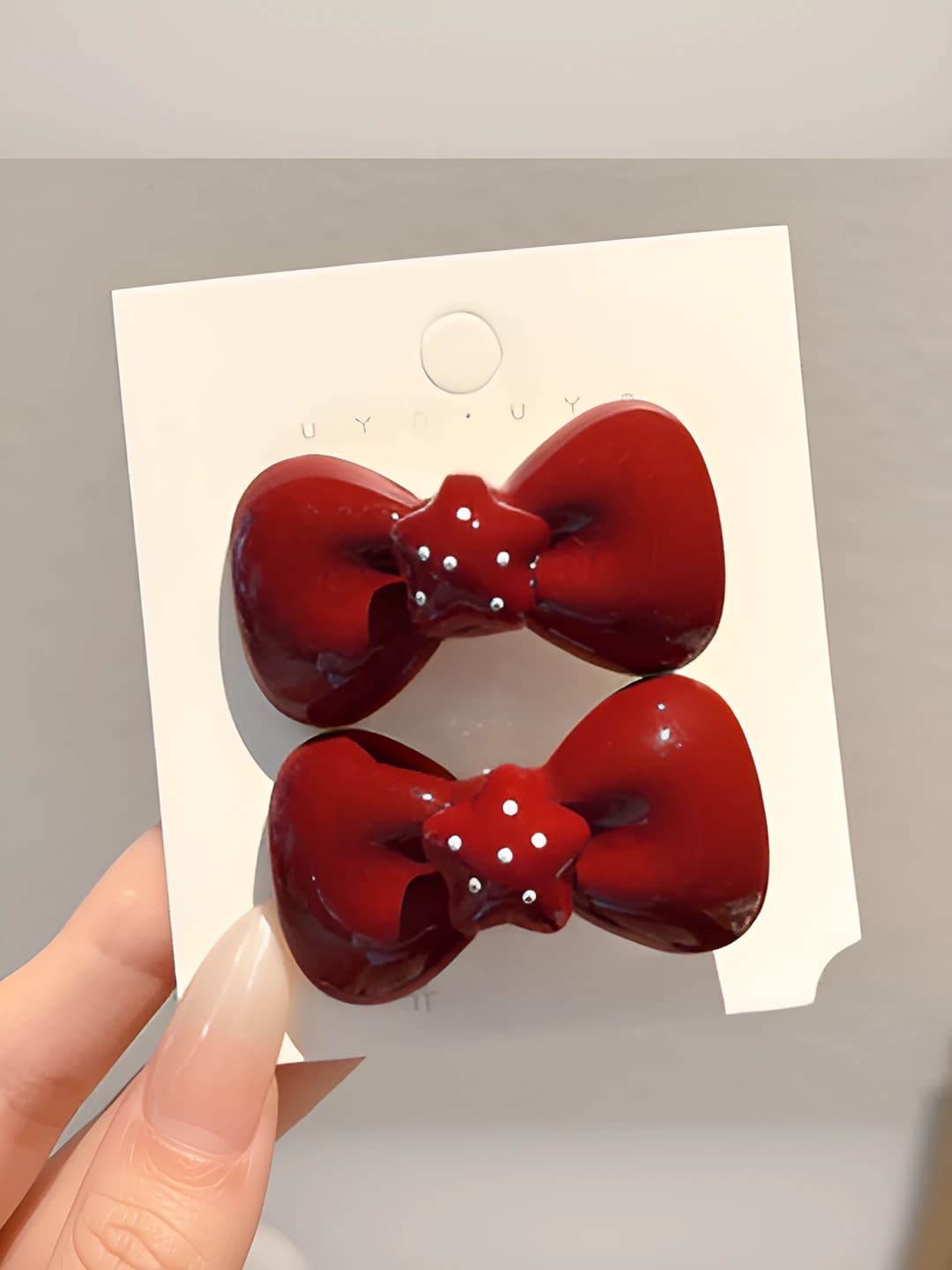 3# Dotted star large bow [1 pair] 5 cm
