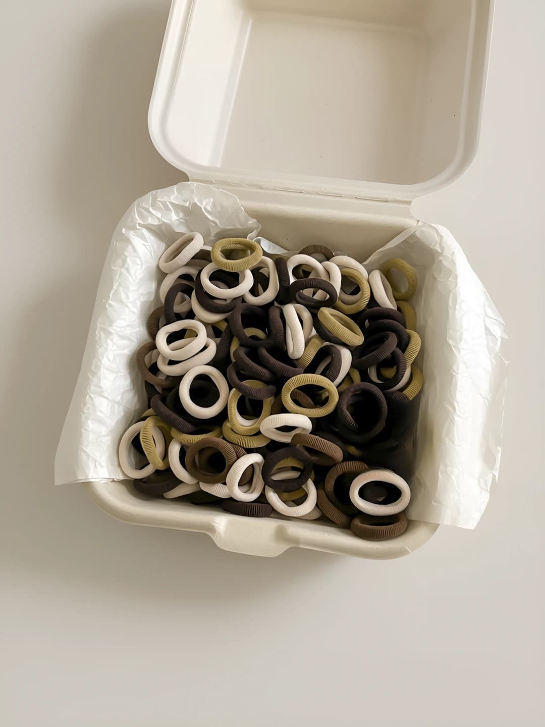 Coffee color hair ties (200 pcs)