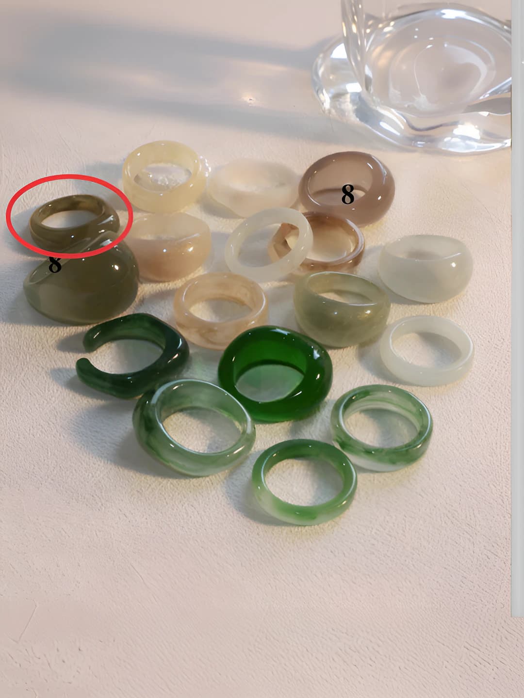 Green resin ring