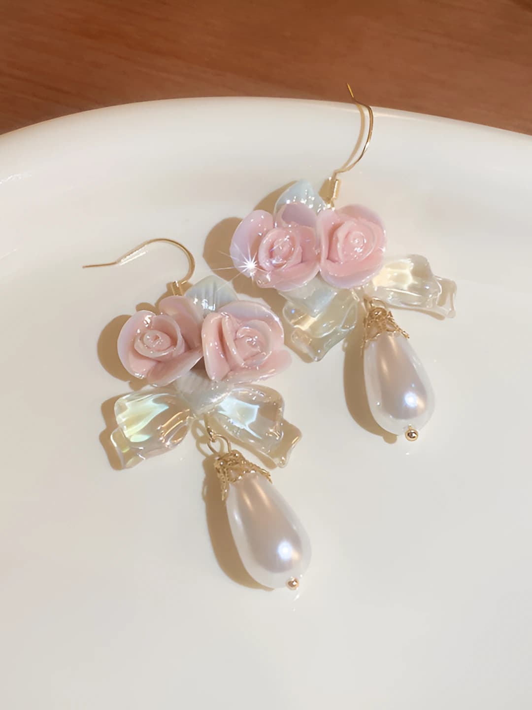 24# Ear hook - Gold - Pink