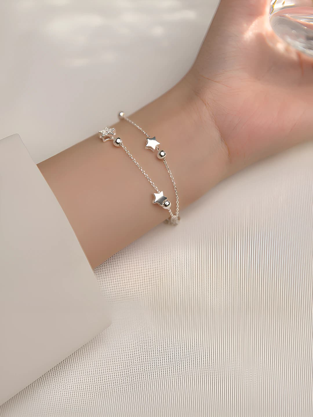 SL156 - Silver white - Stars