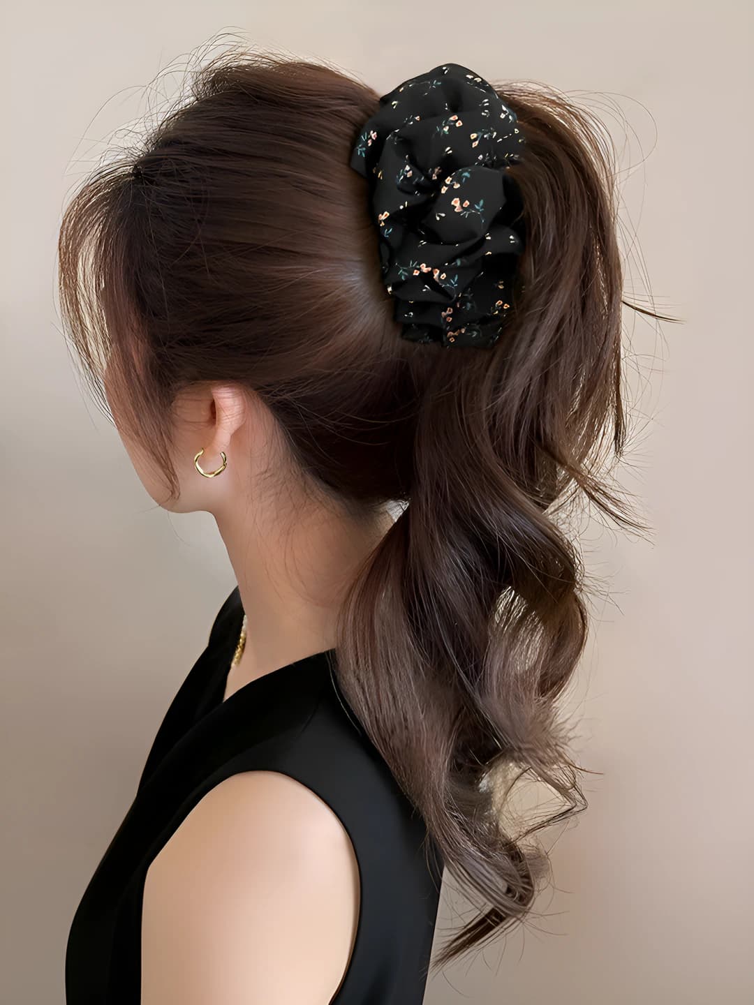 3#Black floral - approx. 12 cm