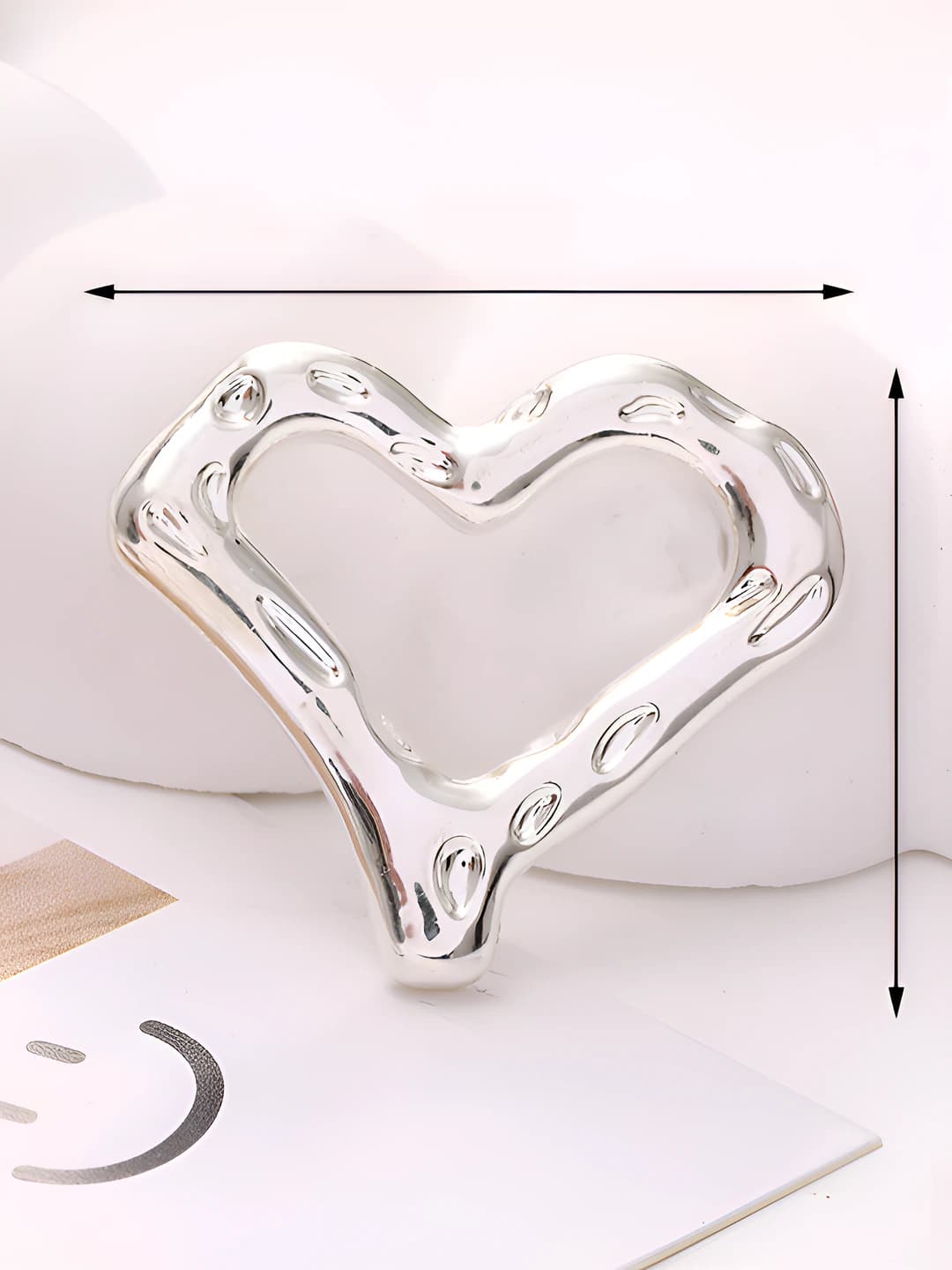 D2467 Яркое серебряное сердце