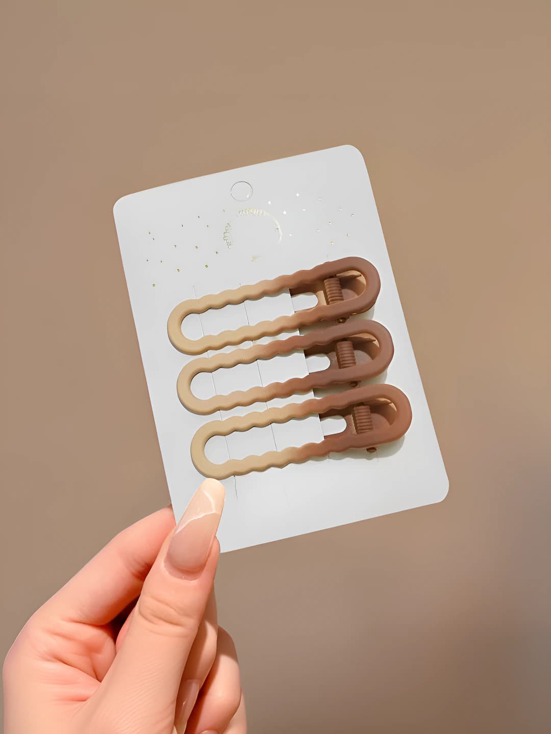 Coffee gradient ellipse wave 3 pcs 6 cm