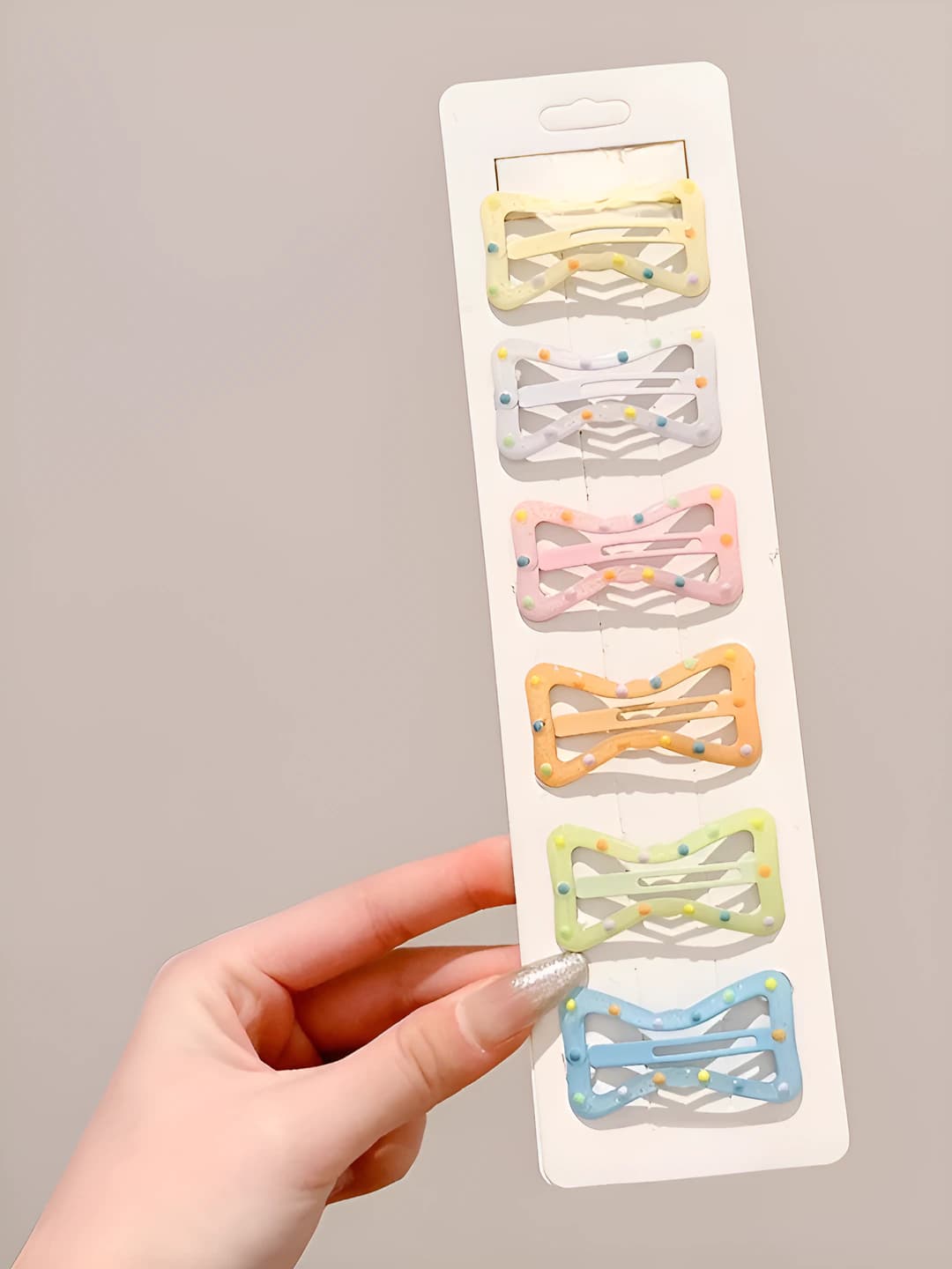 Leaf hair clips, 6 pcs, 5 cm